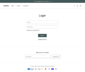 Shopify Login