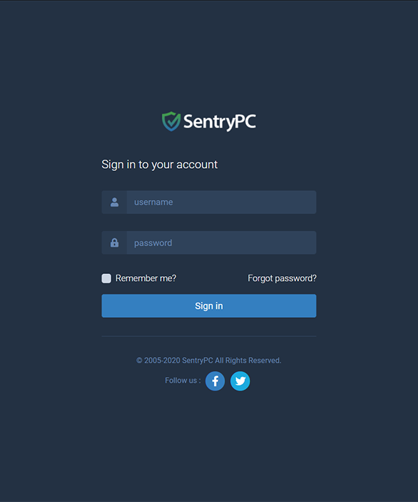 Sentrypc Login